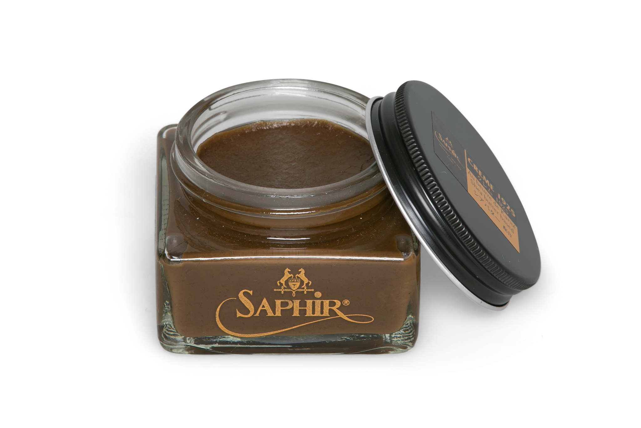 Saphir Pommadier cream in Medium Brown colour for premium shoe care