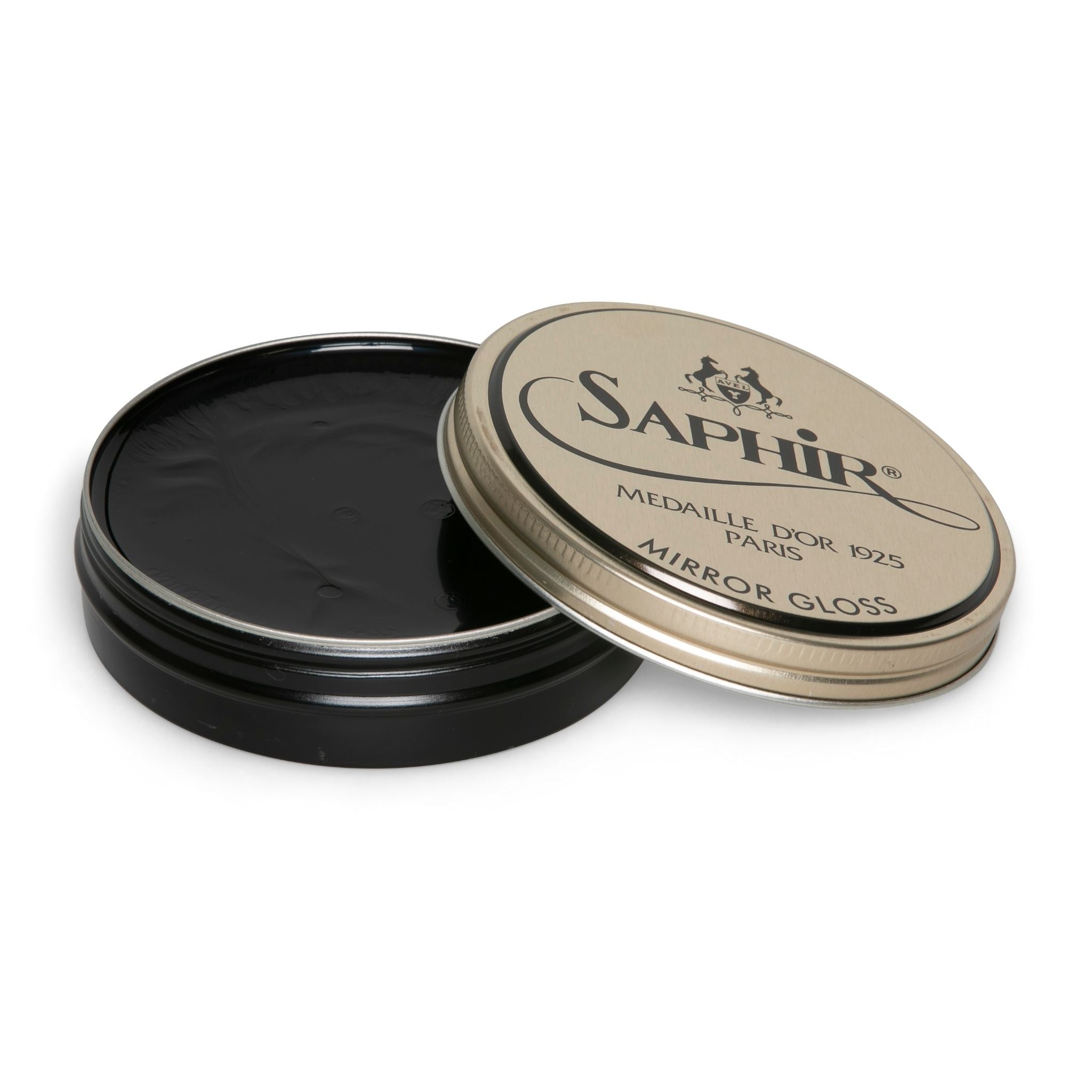 Saphir Mirror Gloss high shine wax dark brown colour