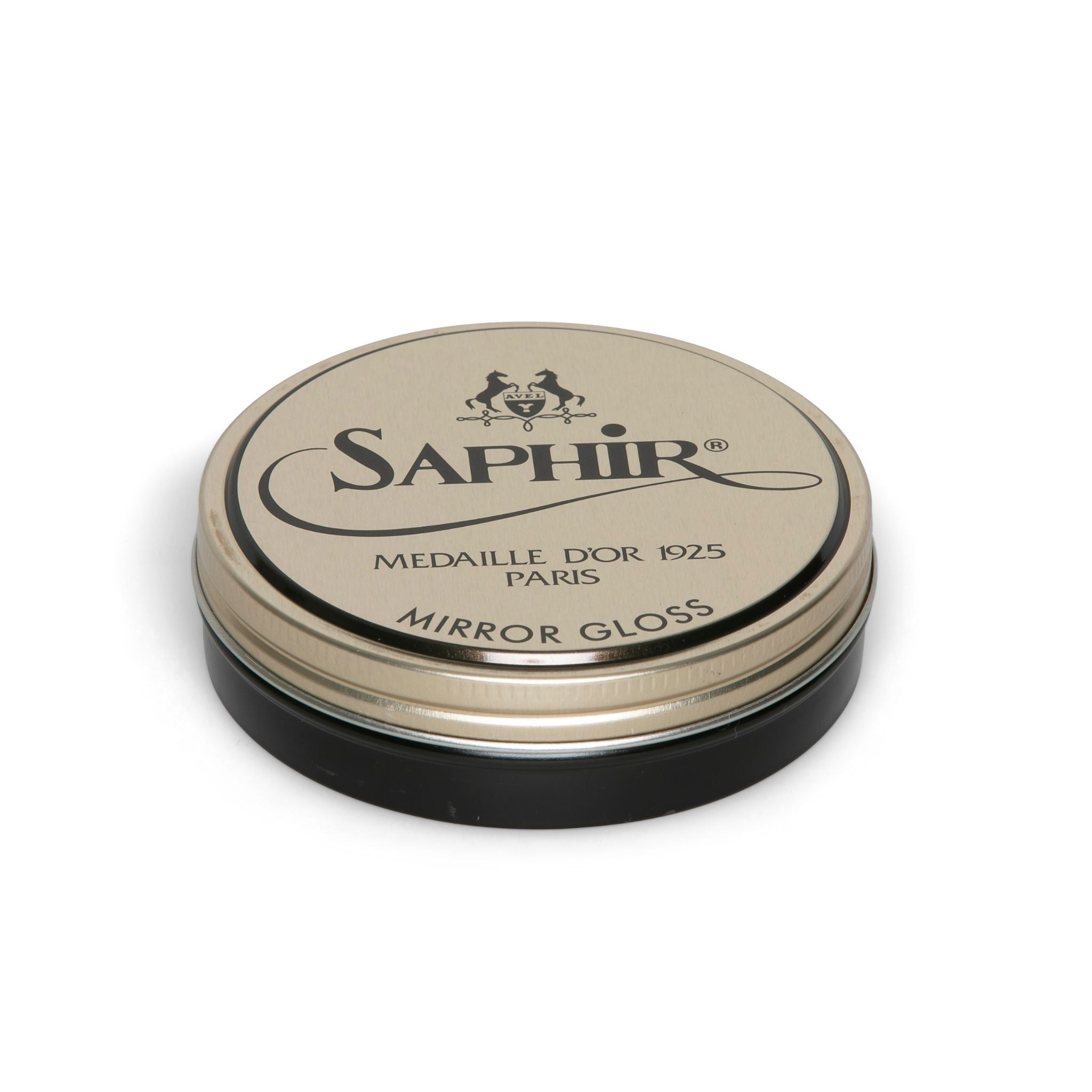 Saphir Mirror Gloss high shine wax dark brown colour