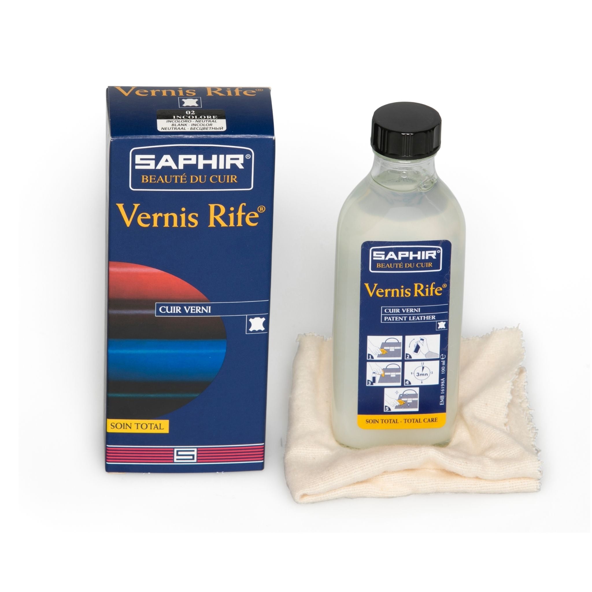 Saphir Vernis Rife for cleaning dirt off patent leather surface. Stocked in Australia.