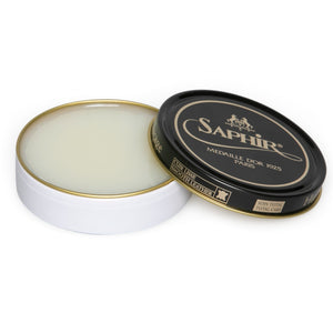Saphir Pate de Luxe Wax Shoe Polish (100ml) in neutral colour is the perfect solution to achieve the ultimate shine